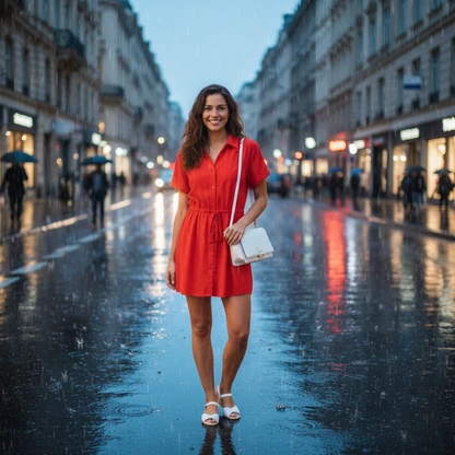 Tommy Hilfiger Summer Linen Dress Outfit with Crossbody Bag