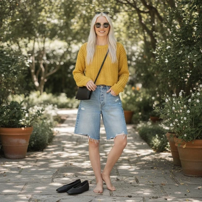 Effortless Summer Style: Baggy Shorts & Sunglasses Outfit