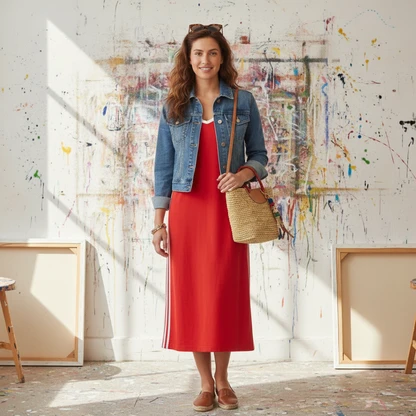 Summer Chic Outfit: Tote, Sunglasses & Denim Jacket
