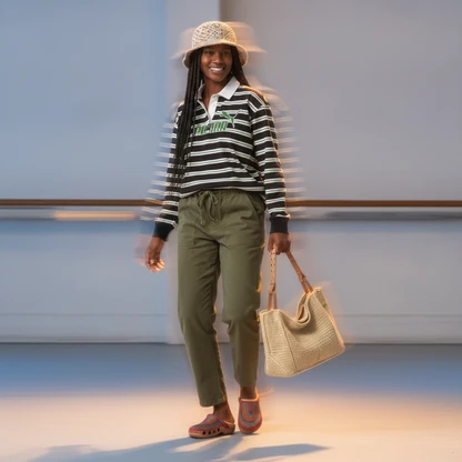 Eco-Chic Everyday Outfit with Airy Denim & Rugby Polo