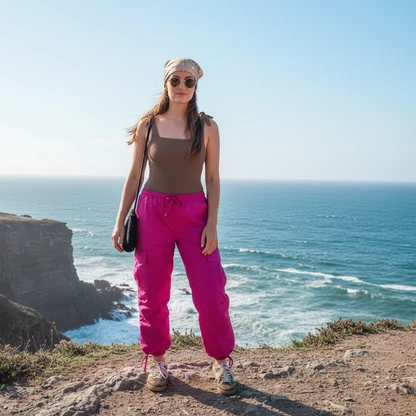 Boho Vintage Seashell Outfit with Turban Headband & Sunglasses