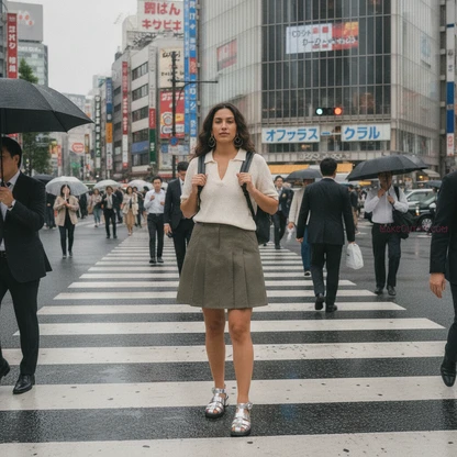 Modern Utility Midi Skirt & Polo Outfit for Casual Chic Style