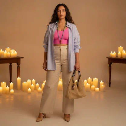 Effortless Summer Chic: Hazal Barrel Pants Outfit