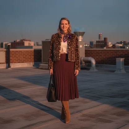 Western Chic: Suede Kitten-Heel Boots & Lasso Tote Outfit