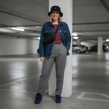 Elevated Summer Style: Crochet Bucket Hat & Wide-Leg Pants Outfit