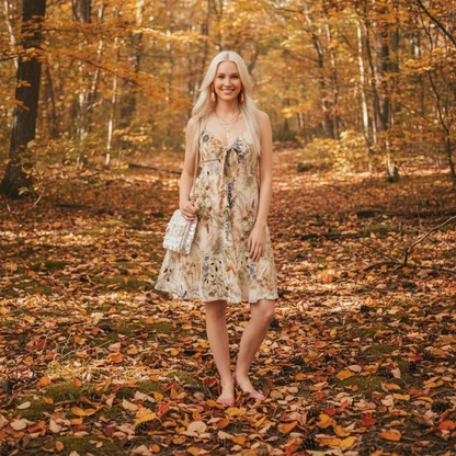 Effortless Everyday Boho Outfit: Flats, Slip Dress & Gold Jewelry