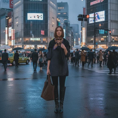 Chic Yoga Leggings & Knee-High Boots Outfit for Day-to-Night