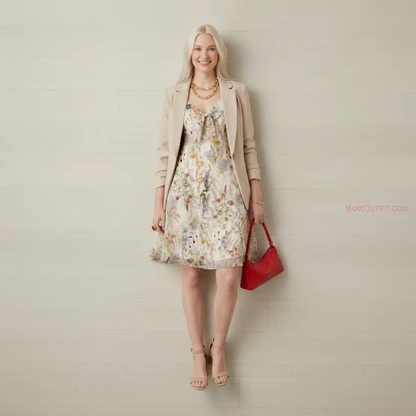 Vintage Boho Chic Outfit with Ruby Earrings & Block Heels