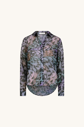 Ana Chiffon Blouse - Abstract Butterfly