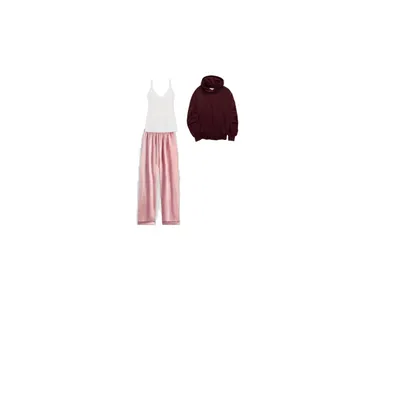 Luxurious Satin & Fleece Pajama Set for Cozy Fall Nights
