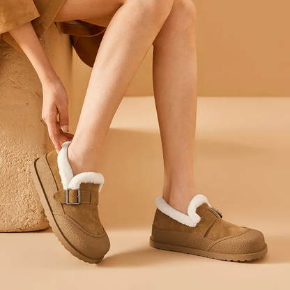 Cow Suede Winter Flats 2
