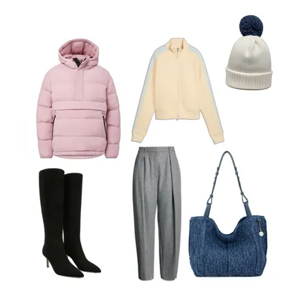 Winter Mood: Cozy Wide-Leg Pants Outfit with Boots