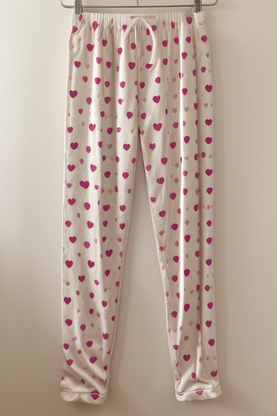 Heart Printed Pajama Pants 2
