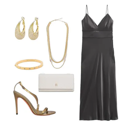 Gold Glamour Night Outfit