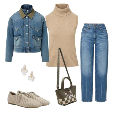 Everyday Easy Fall Outfit: Chic Denim & Cashmere Style
