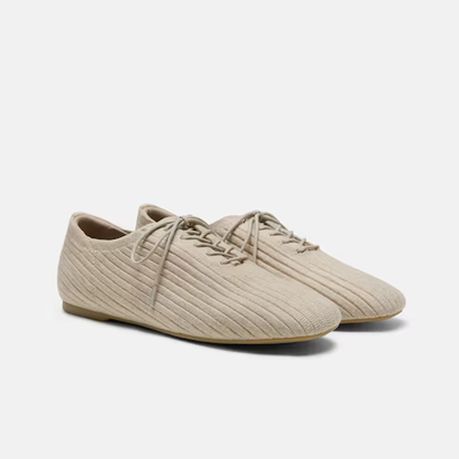 Square-Toe Derby Flats Cheslea