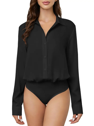 Button Down Bodysuit