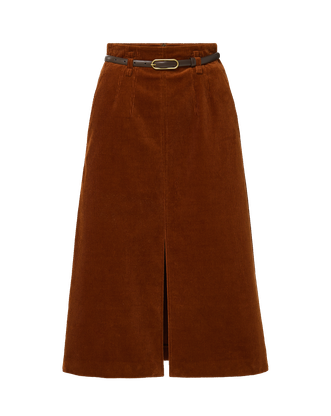 Alexie Corduroy Midi Skirt