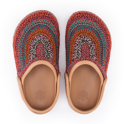 Bolo Clog - Hand Crochet - Sunset Stripe