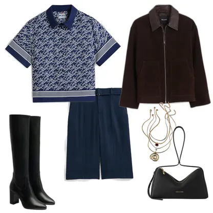 Sophisticated Fall Outfit: Tommy Hilfiger Shirt & Linen Shorts