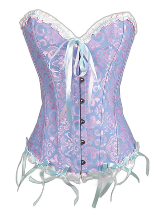 Vintage Palace Print Lace-Up Corset
