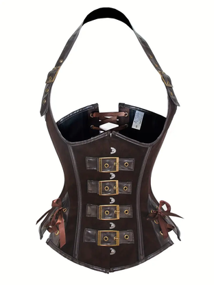 Steampunk Faux Suede Corset