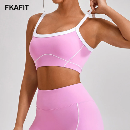 FKAFIT Color Block Padded Sports Top