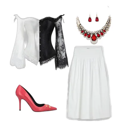 Lace Halloween Steampunk Corset Outfit for Bold Women