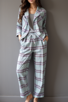 Plaid Pajama Set 5