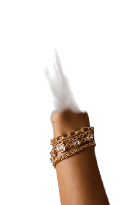Dane Gold Rhinestone Layered Bracelet