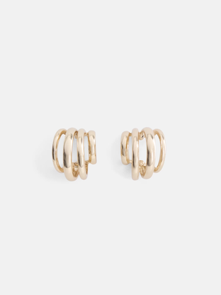 Scoop Womens Multi Band Sculpted Hoop Earrings 1 Pair - Walmartcom