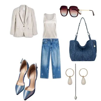 Elevated Casual Chic Outfit with Sparkle & Linen