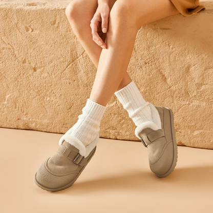 Cow Suede Winter Flats 3