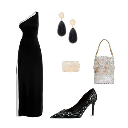 Glam Night Out Party Outfit with Heels & Sparkle