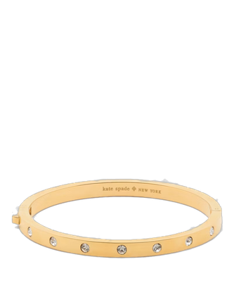 Set in Stone Hinged Gold Bangle