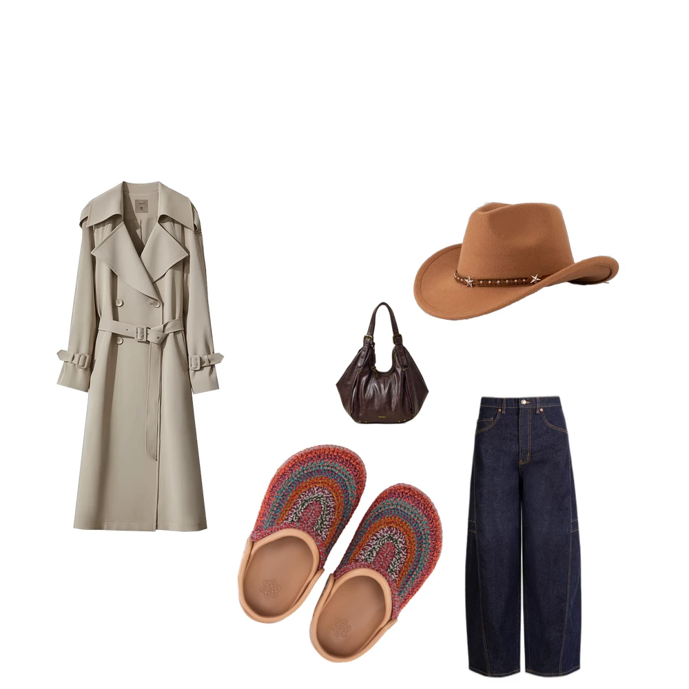 Cold Texas: Western-Chic Layered Trench Coat Outfit