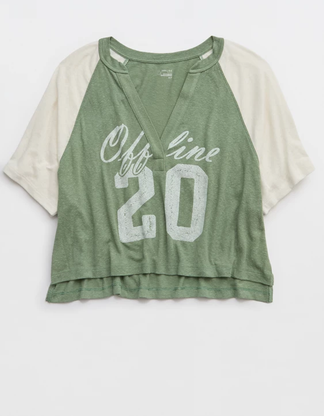 OFFLINE By Aerie Bouncy Cotton Colorblock T-Shirt