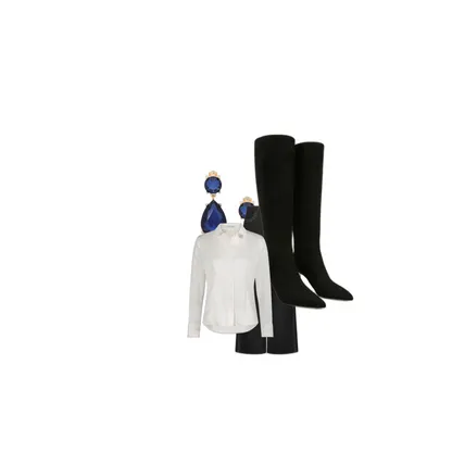 Knee-High Stiletto Boot Date Night Outfit for Women