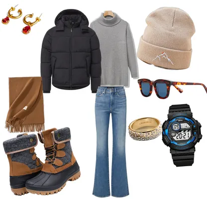 On Mountain Time: Cozy Winter Outfit for Stylish Snow Days