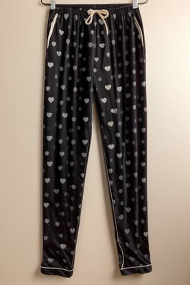 Heart Printed Pajama Pants 3