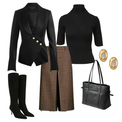 Formal Fall Outfit with Sculpt Blazer and Wide-Leg Pants