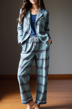 Plaid Pajama Set 3